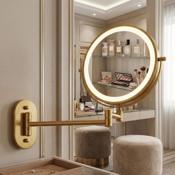 Zrkadlo LED Glow Old Gold