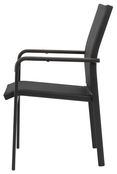 Doppler EXPERT antracit Wood Plus - záhradná hliníková sedacia súprava 4+2+1