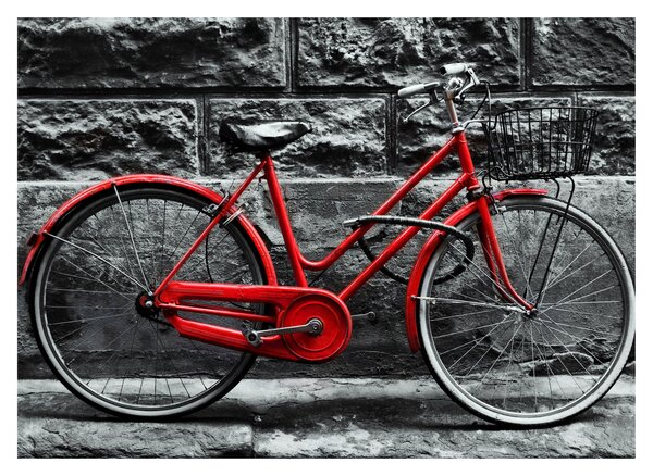 Sklenený obraz - Historický bicykel (70x50 cm)