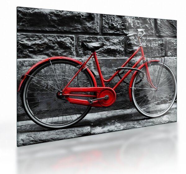Sklenený obraz - Historický bicykel (70x50 cm)