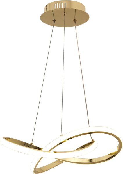 Toolight - Moderné LED kruhové závesné stropné svietidlo + diaľkové ovládanie APP390-CP, zlatá, OSW-06906