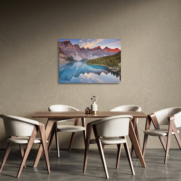 Sklenený obraz - Horská kanadská krajina (70x50 cm)