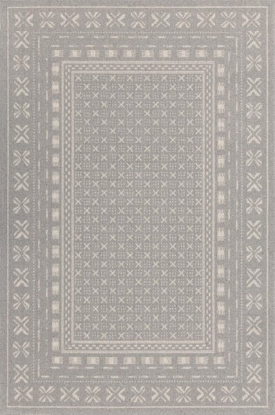 Koberec Agnella Noble Blockprint sivý