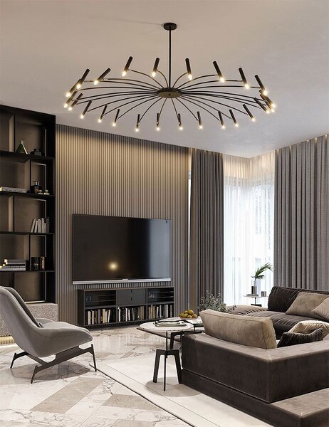 Toolight Toolight, stropná lampa 15xG9 APP1196-15CP, čierna, OSW-40113
