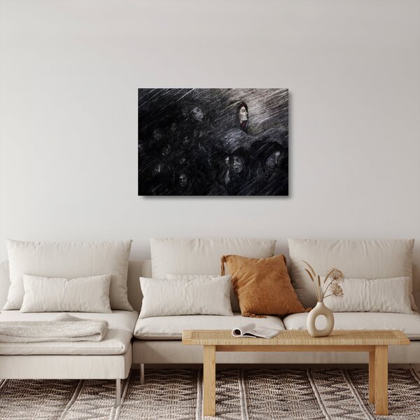 Sklenený obraz - Smútok a odriekanie (70x50 cm)