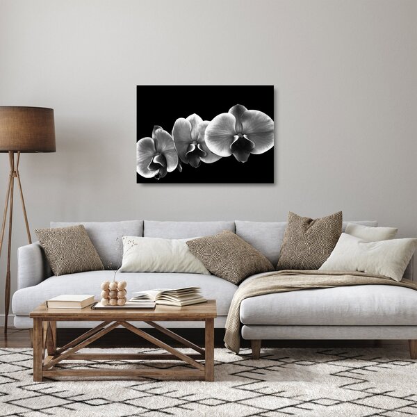 Sklenený obraz kvetu orchidey (70x50 cm)