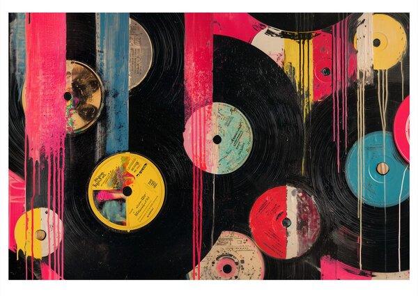 Obraz street artové vinylové platne