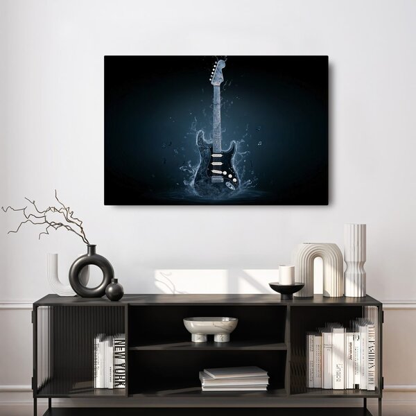 Obraz elektrická gitara v modrej