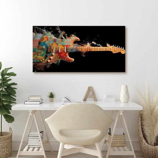 Obraz elektrická gitara v farbách