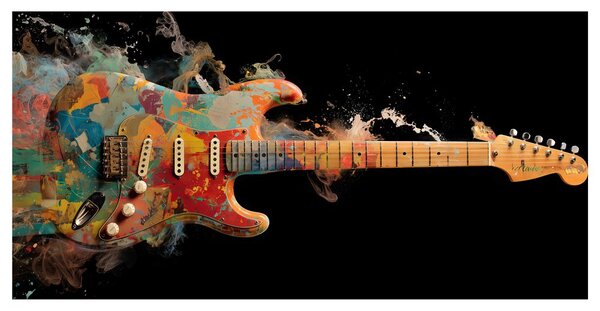 Obraz elektrická gitara v farbách