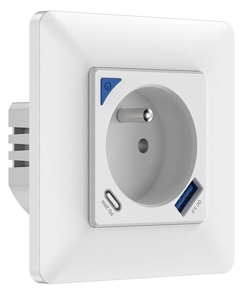 Immax NEO 07800L - Inteligentná zásuvka 16A/230V + 1xUSB-A+1xUSB C