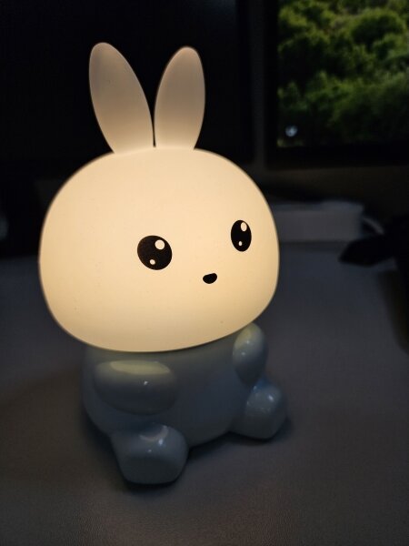 LED RGBW detská dotyková lampa LED/1W/5V USB 1200 mAh zajac