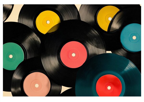 Obraz hudobné retro vinylové platne