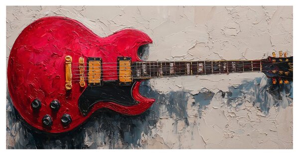 Obraz legendárna červená gitara SG