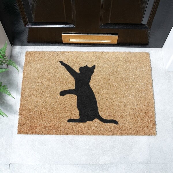 Rohožka z kokosového vlákna 40x60 cm Cat – Artsy Doormats