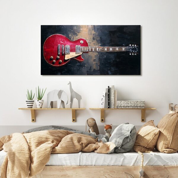Obraz červená elektrická gitara