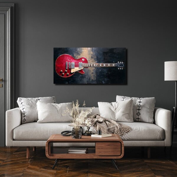 Obraz červená elektrická gitara