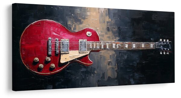 Obraz červená elektrická gitara
