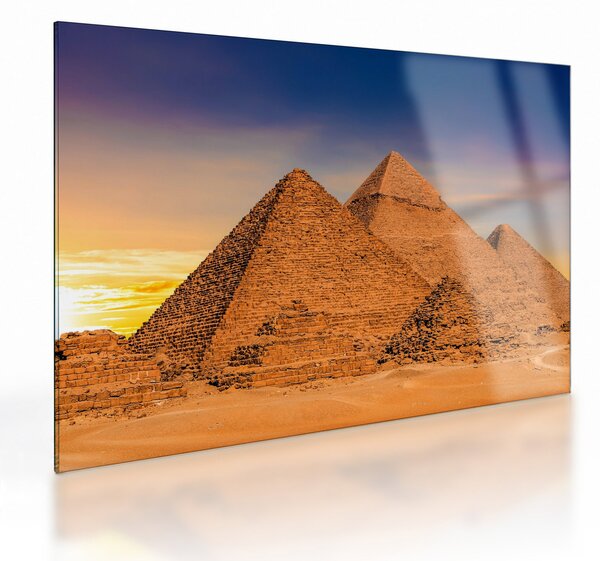 Sklenený obraz - Egyptské pyramídy (70x50 cm)