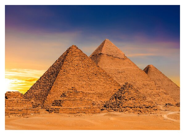 Sklenený obraz - Egyptské pyramídy (70x50 cm)