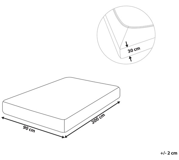 Napínacie prestieradlo svetlozelené bavlnené 90 x 200 cm elastické okraje klasická posteľná plachta textílie do spálne