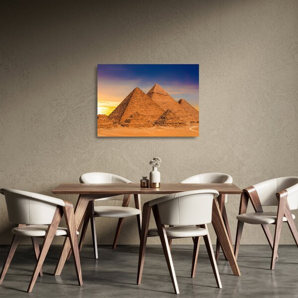 Sklenený obraz - Egyptské pyramídy (70x50 cm)