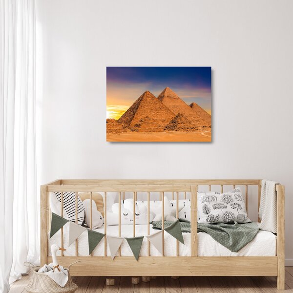 Sklenený obraz - Egyptské pyramídy (70x50 cm)