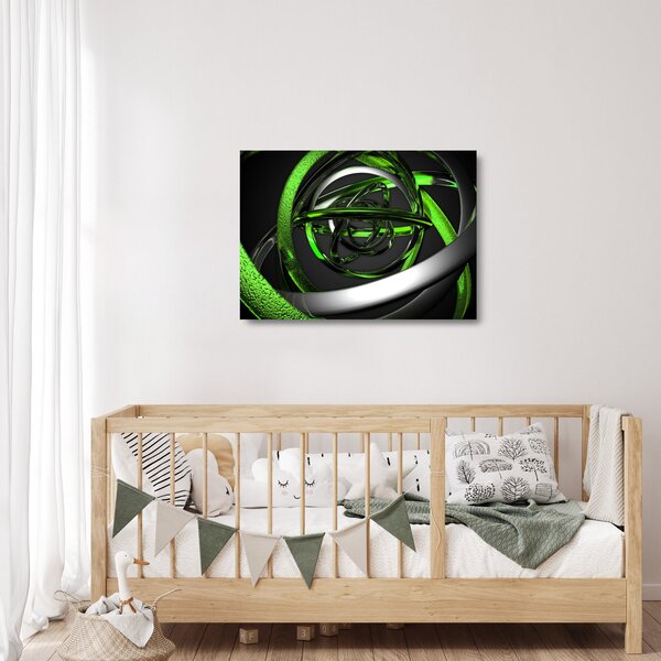 Sklenený obraz abstrakcie (70x50 cm)