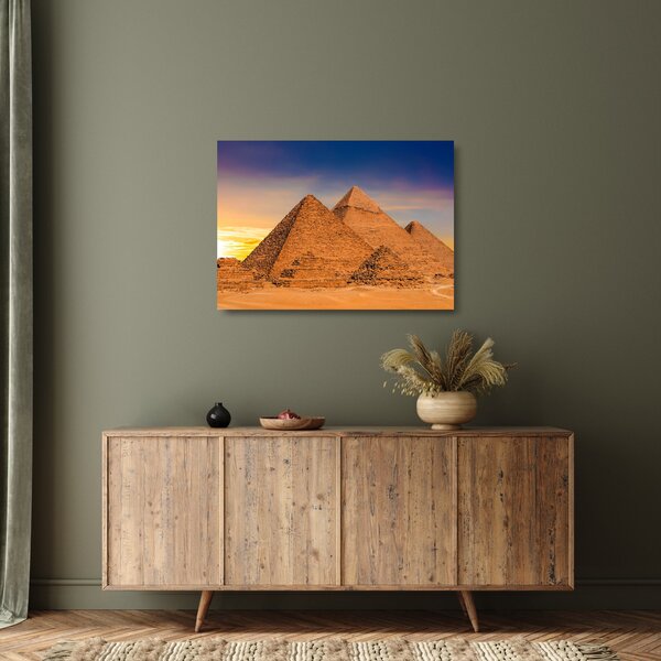 Sklenený obraz - Egyptské pyramídy (70x50 cm)