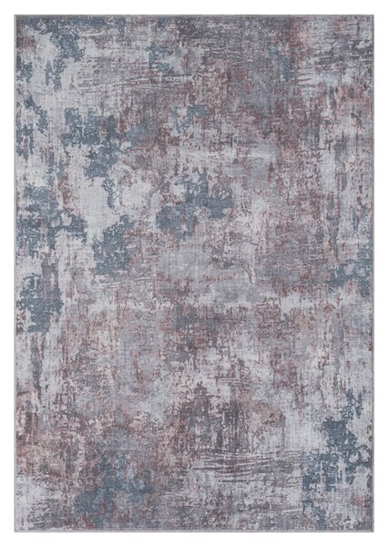 My Flair , Kusový koberec Avery grau/blau/braun – na von aj na doma, 120x180, šedá, chodba / predsieň