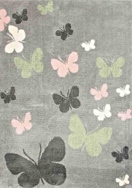 Kusový koberec Motýle šedý 2 133x190cm