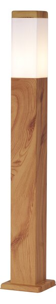 Moderná vonkajšia stojaca lampa oceľová s drevenou potlačou 80 cm IP44 - Malois
