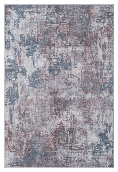 My Flair , Kusový koberec Avery grau/blau/braun – na von aj na doma, 120x180, šedá, chodba / predsieň