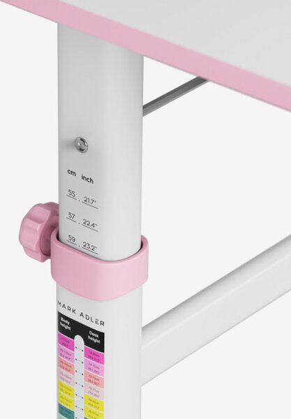 Detský rastúci písací stôl Mark Adler Study 3.7 Pink