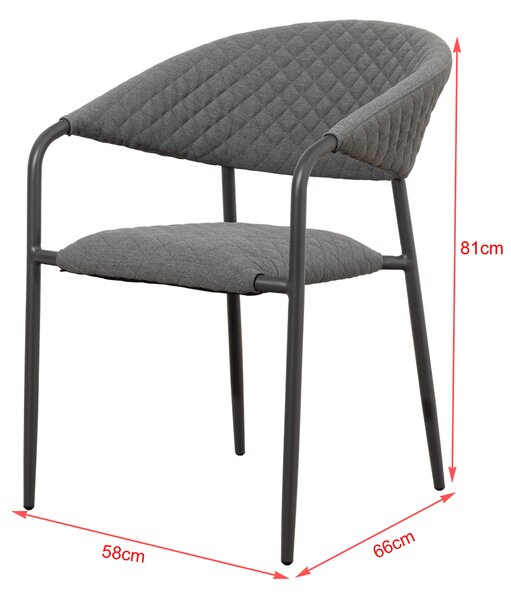 Doppler MELIA LIKA-TEX® záhradné kreslo sivá Doppler