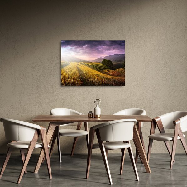 Sklenený obraz krajiny (70x50 cm)