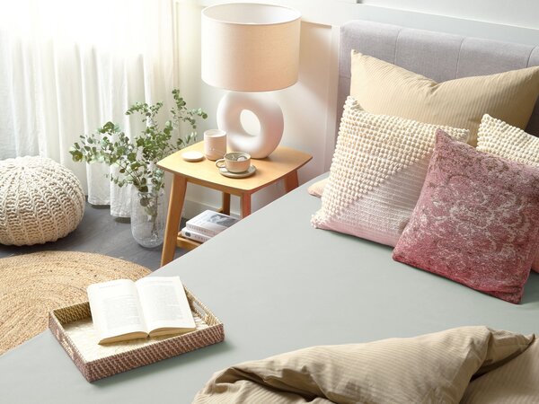 Napínacie prestieradlo svetlozelené bavlnené 90 x 200 cm elastické okraje klasická posteľná plachta textílie do spálne