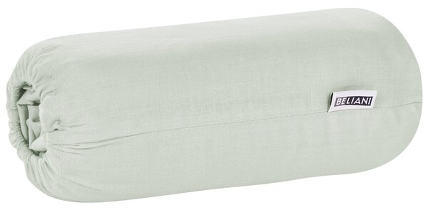 Napínacie prestieradlo svetlozelené bavlnené 90 x 200 cm elastické okraje klasická posteľná plachta textílie do spálne