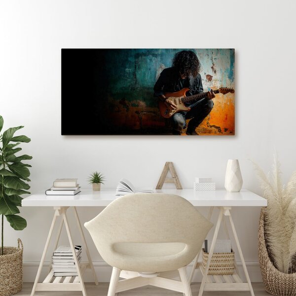 Obraz hudobník s elektrickou gitarou