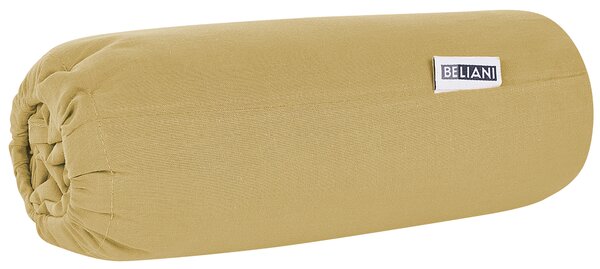 Napínacie prestieradlo olivovozelené bavlnené 140 x 200 cm elastické okraje klasická posteľná plachta textílie do spálne