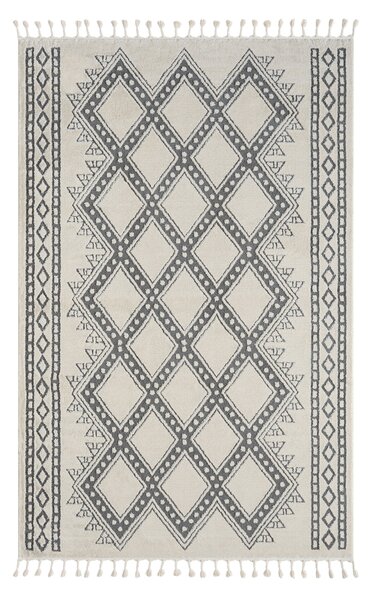 My Flair, Kusový koberec Moroccan Delight weiß, 140x200, čiernobiela, obývacia izba