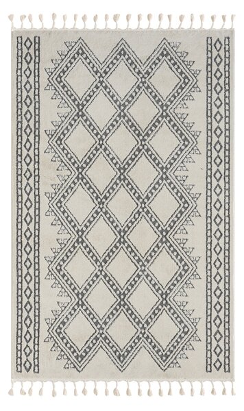 My Flair, Kusový koberec Moroccan Delight weiß, 140x200, čiernobiela, obývacia izba