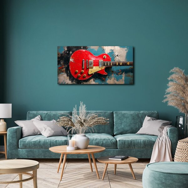 Obraz elektrická gitara v červenej
