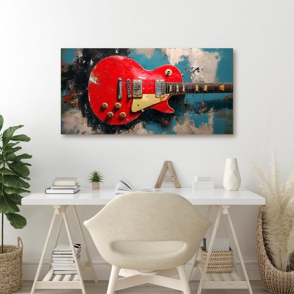Obraz elektrická gitara v červenej