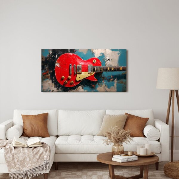 Obraz elektrická gitara v červenej