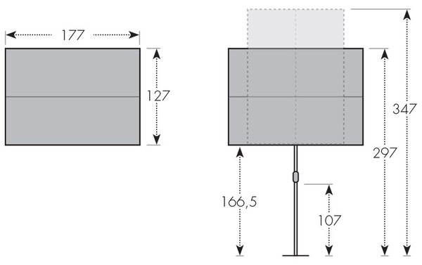 Doppler ACTIVE Balkónová clona záhradný slnečník 180 x 130 cm zelená Doppler