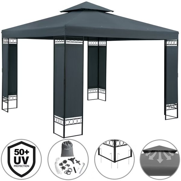 Záhradný altánok Lorca 3x3 m - antracit