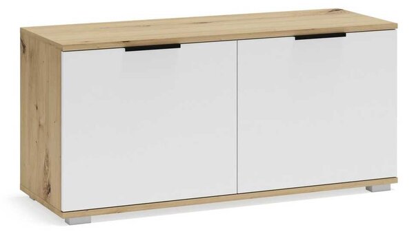 Botník Walker 100 cm, dub artisan / biela