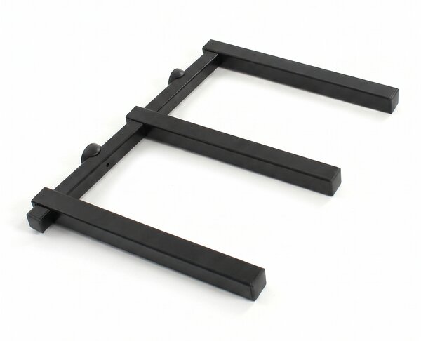 Nástenný regál na drevo a dlhý materiál, 3 úrovne, 350 × 410 mm (2 ks)