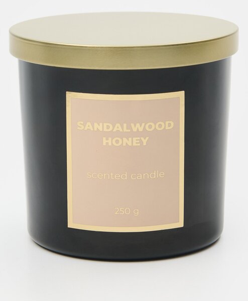 Sinsay - Voňavá sviečka Sandalwood Honey - čierna
